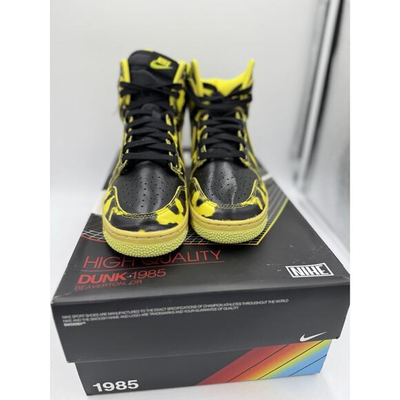 Size 9 - Nike Dunk 1985 High Yellow Acid Wash - Picture 1 of 9